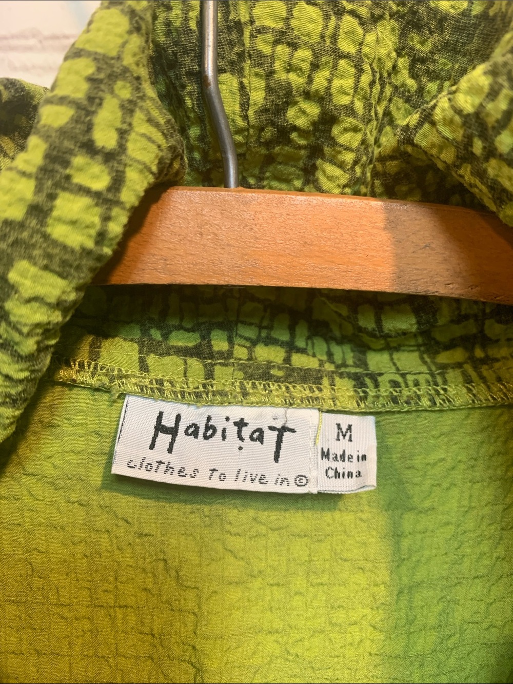 Habitat Green Patterned Lagenlook Tunic Top size M - Picture 2 of 5